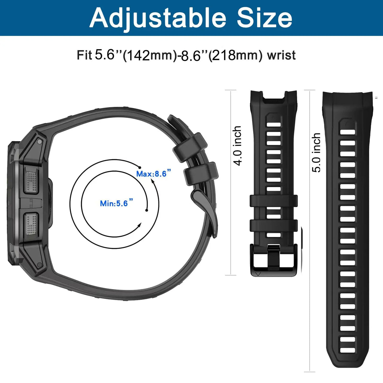 Sport Silicone Strap for Garmin Instinct 3