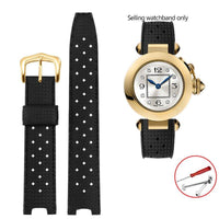 Thumbnail for Rubber Silicone Notched Strap for Cartier Pasha - watchband.direct