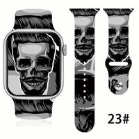 Thumbnail for Blackened Skull Silicone Strap for Apple Watch - watchband.direct