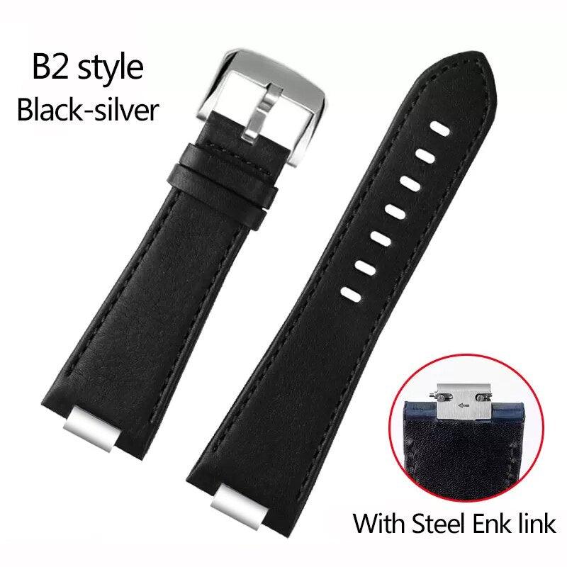 Genuine Leather Watchband with End Link for Tissot PRX - watchband.direct
