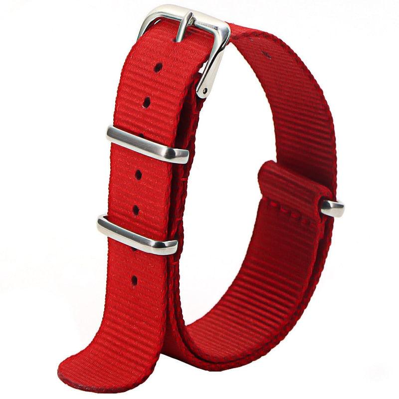 Classic Unicolor Nylon Seatbelt Strap - watchband.direct