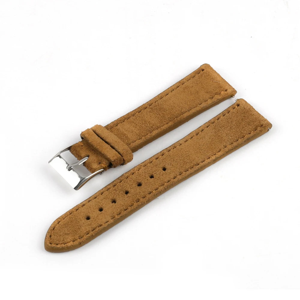 Vintage Suede Leather Watch Strap