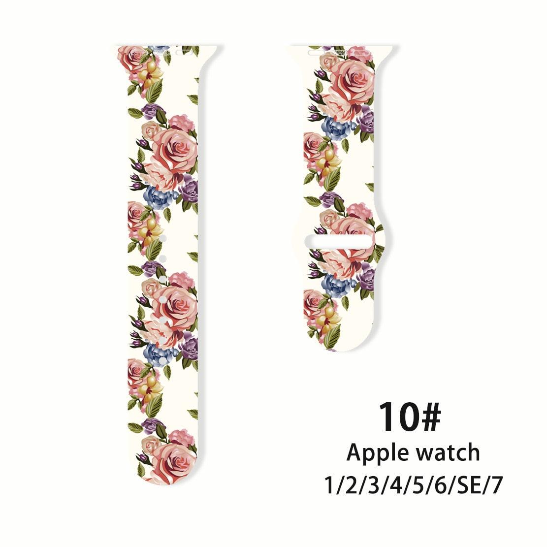 Beautiful Flower Printed Strap for Apple Watch - watchband.direct