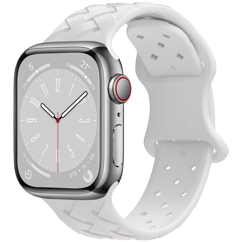 Braided Pattern Silicone Band for Apple Watch - watchband.direct