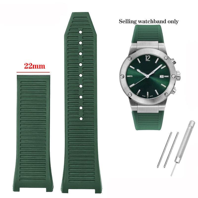 Silicone Rubber Watchband for Ferragamo F80 Sports Watch - watchband.direct