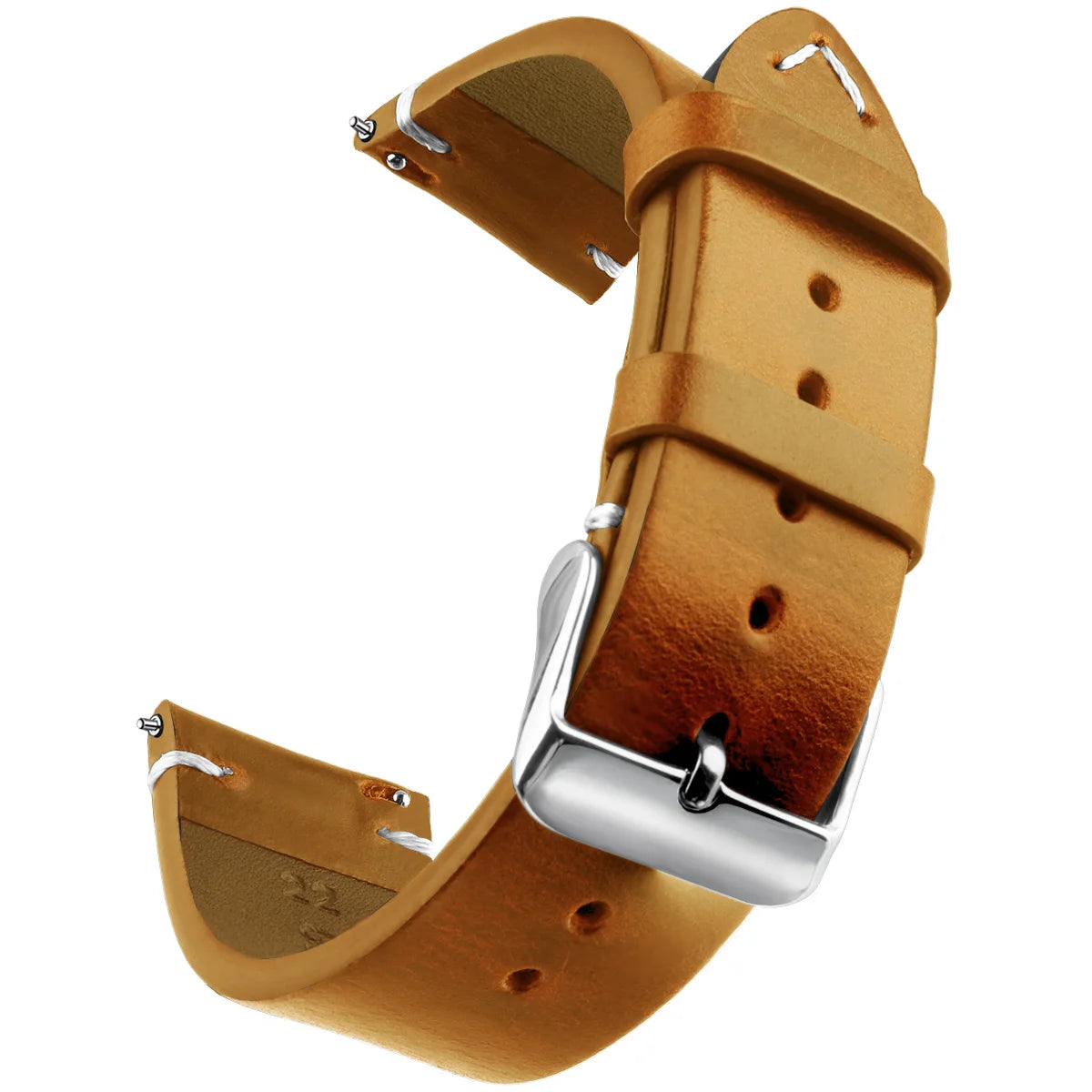 Wax Genuine Leather Quick Release Watch Strap