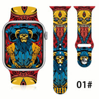 Thumbnail for Blackened Skull Silicone Strap for Apple Watch - watchband.direct