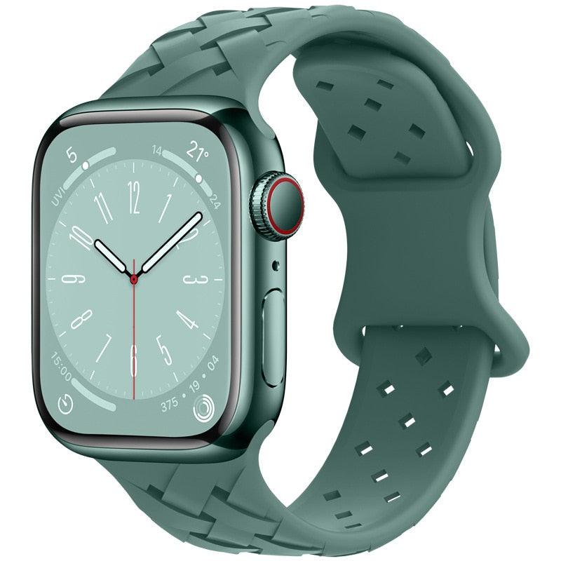 Braided Pattern Silicone Band for Apple Watch - watchband.direct