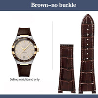 Thumbnail for Notched Genuine Leather Watchband for Omega Constellation - watchband.direct