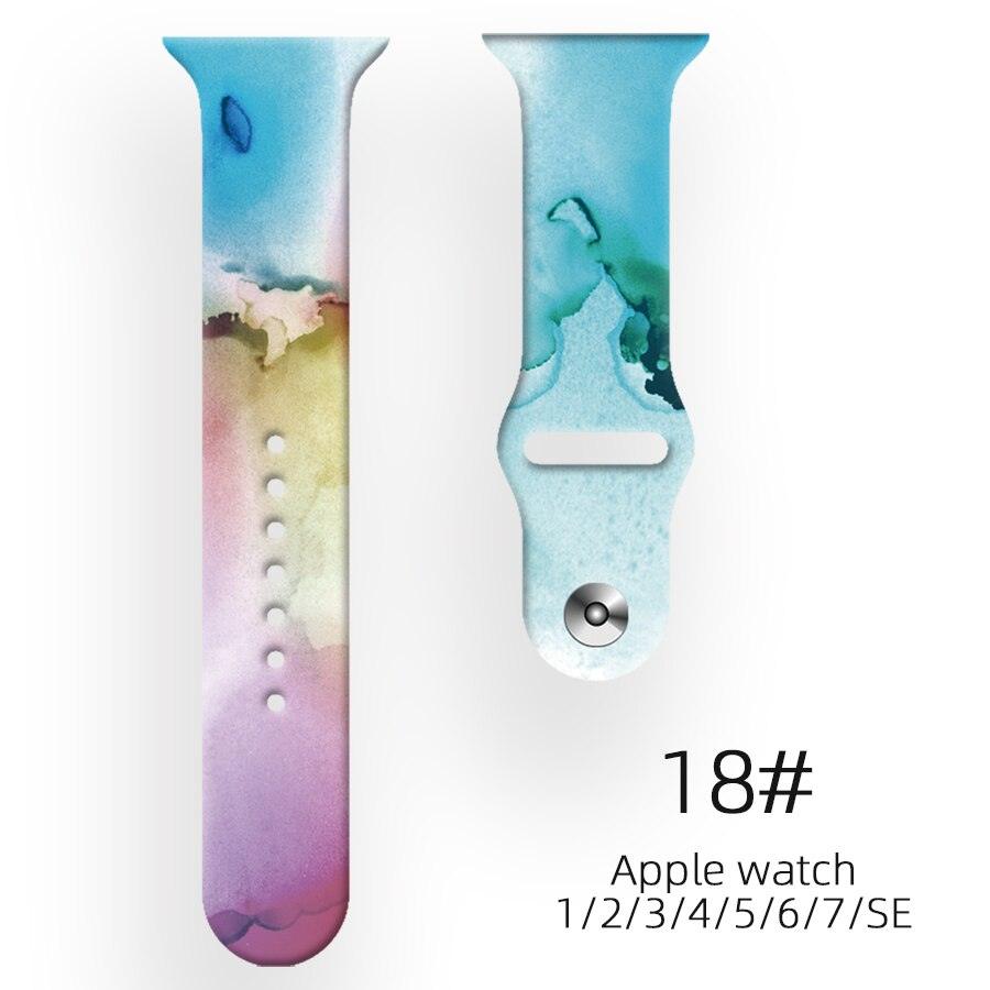 Color Wave Printed Silicone Strap for Apple Watch - watchband.direct