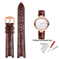 Thumbnail for Notched Cowhide Leather Watchband for Rossini Watches - watchband.direct