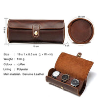 Thumbnail for 2/3 Slot Watch Box Leather Case - watchband.direct