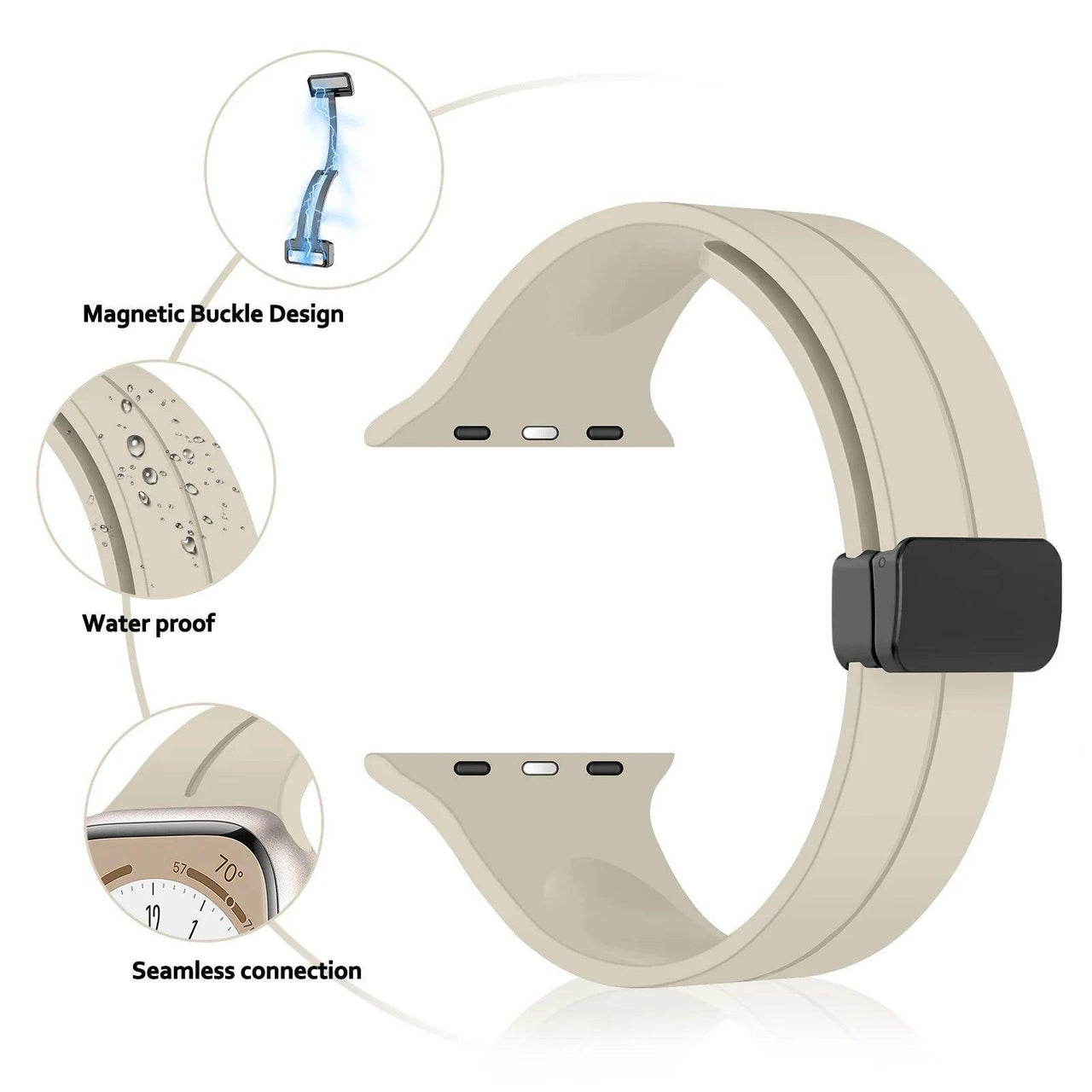 Plain Magnetic Strap for Apple Watch Series