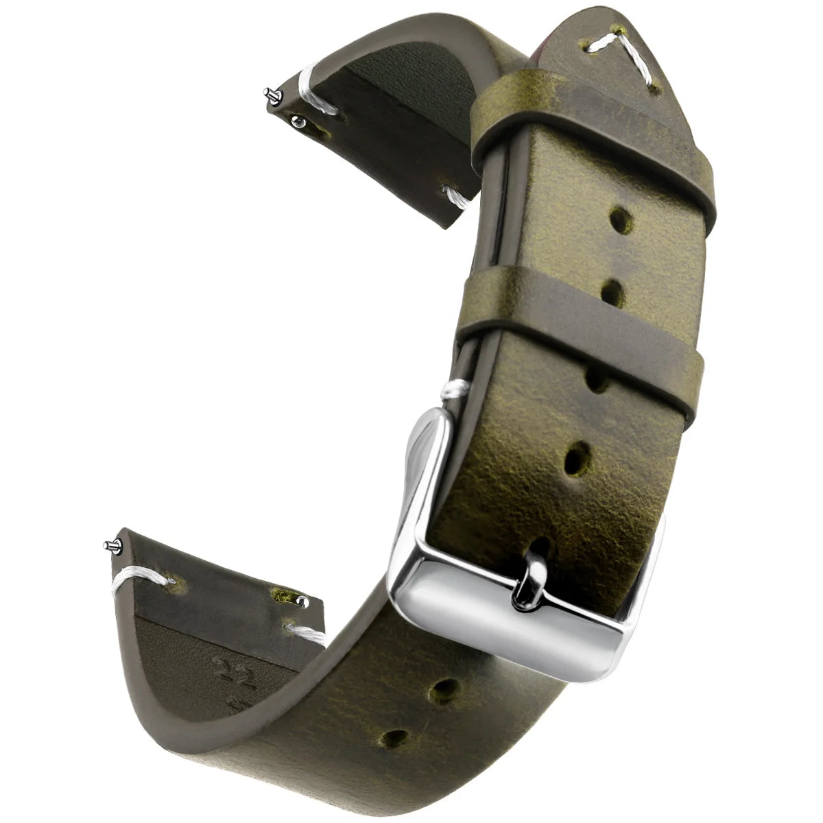 Wax Genuine Leather Quick Release Watch Strap