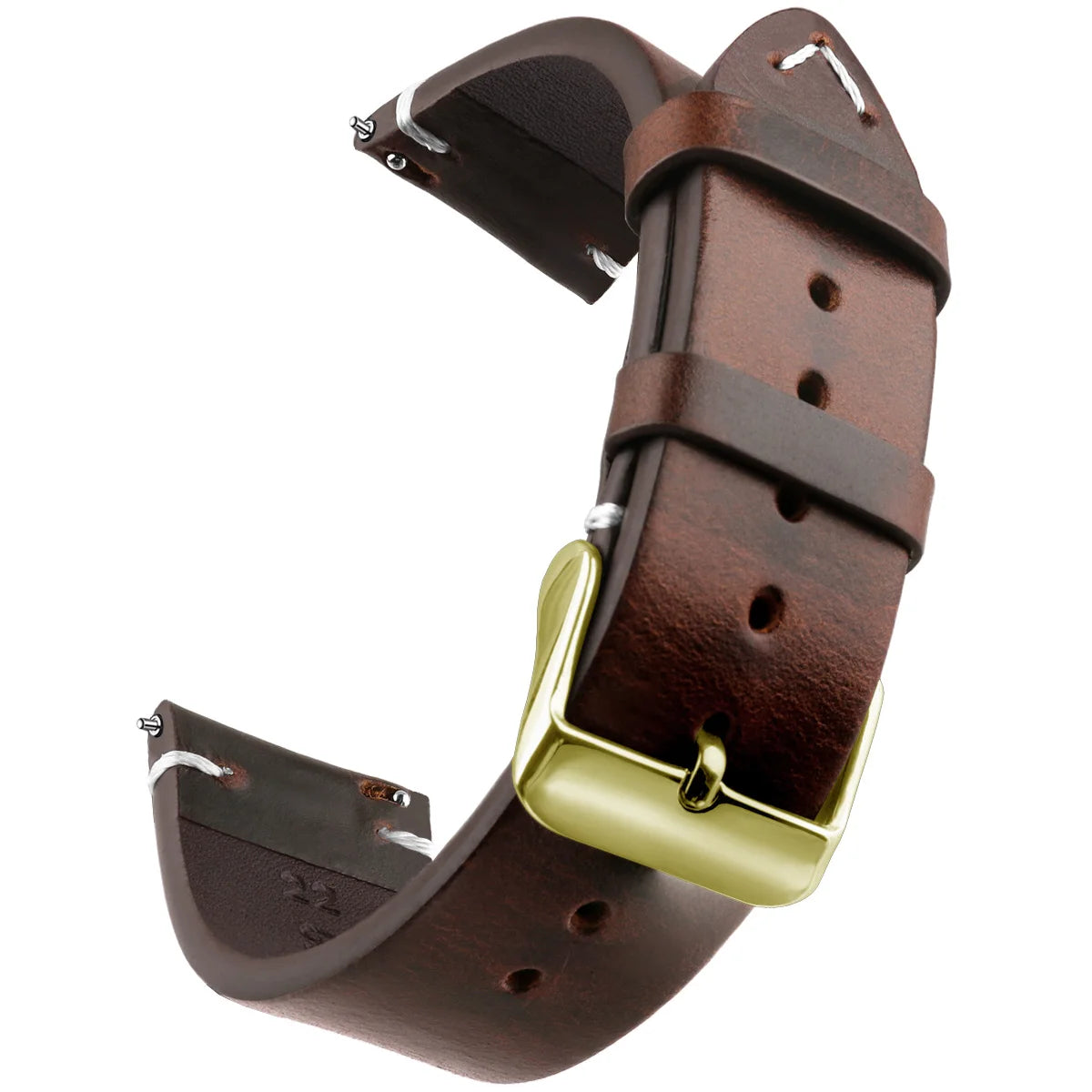 Wax Genuine Leather Quick Release Watch Strap