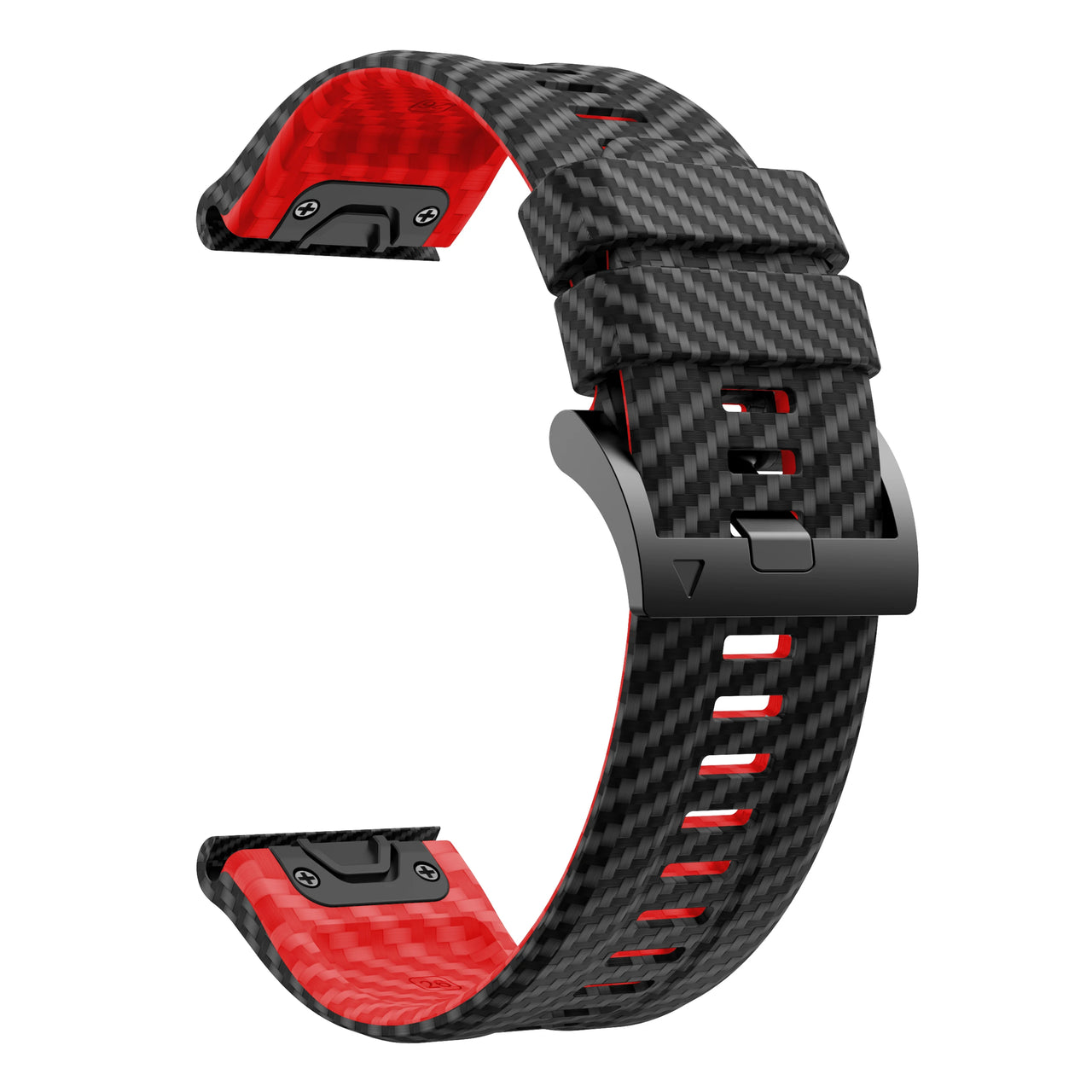 QuickFit Carbon Fiber Texture Silicone Strap for Garmin Fenix & Epix