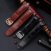 Thumbnail for Crocodile Print Leather Watchband For Cartier - watchband.direct