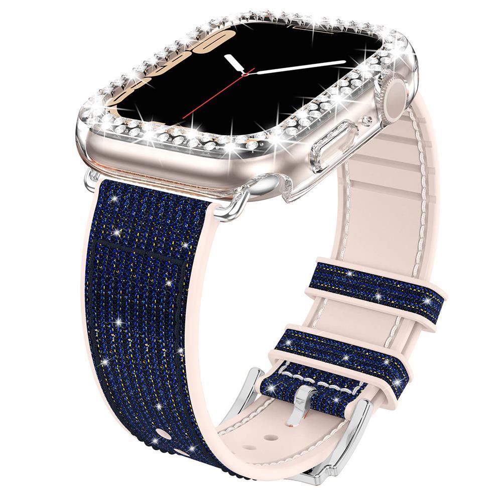 Silicone Diamond Leather Strap for Apple Watch - watchband.direct