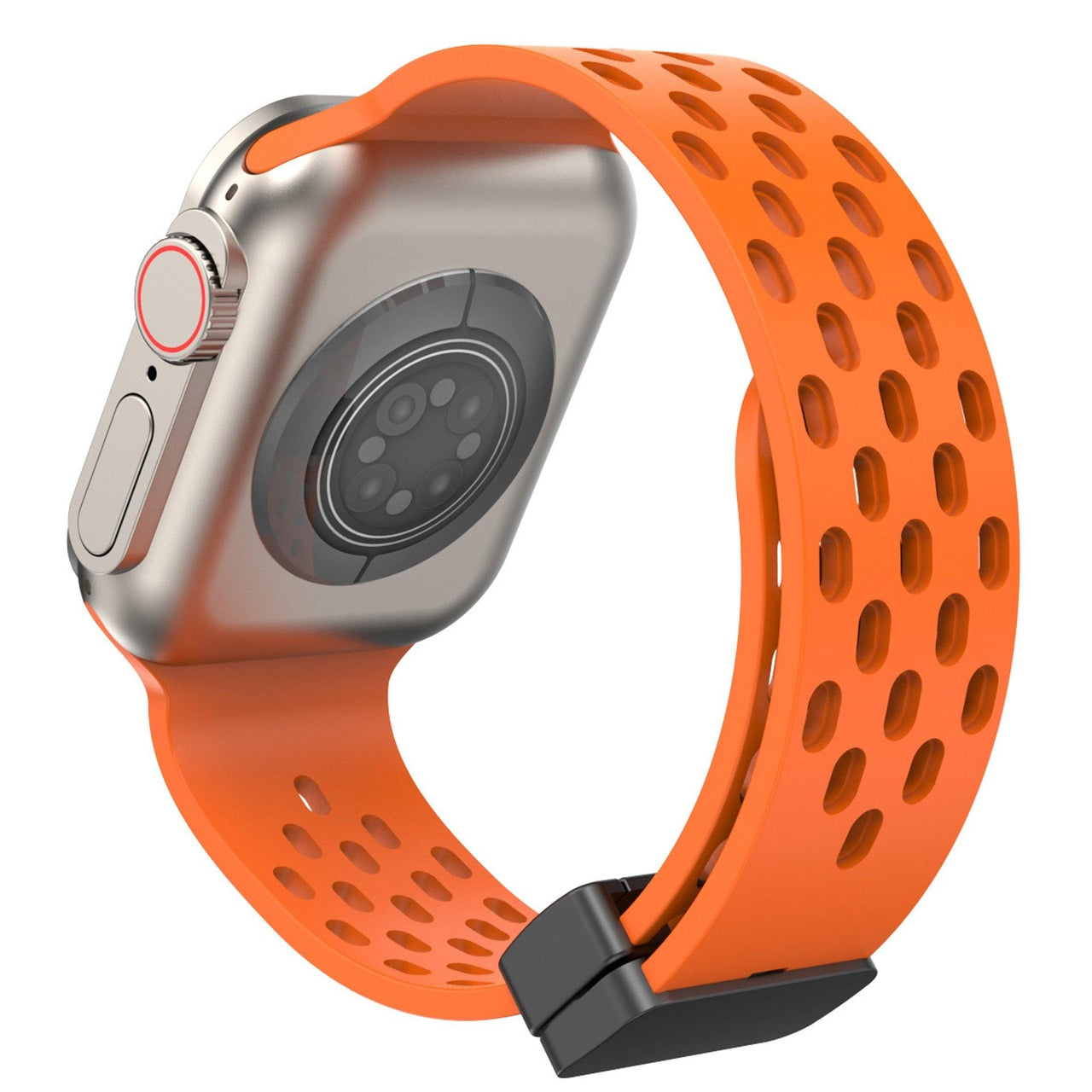 Magnetic Buckle Perforated Silicone Bracelet for Apple Watch - watchband.direct