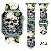 Thumbnail for Blackened Skull Silicone Strap for Apple Watch - watchband.direct