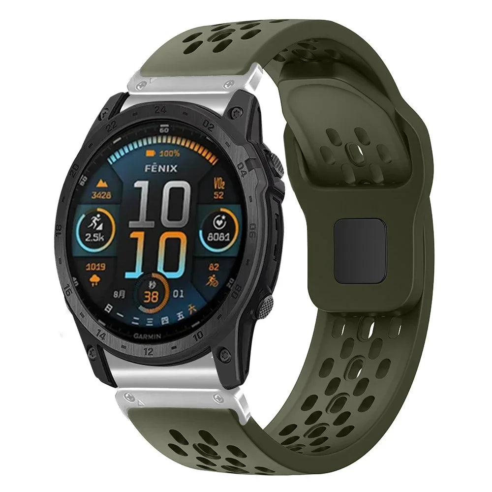 QuickFit Silicone Sport Strap for Garmin Fenix, Tactix & Forerunner