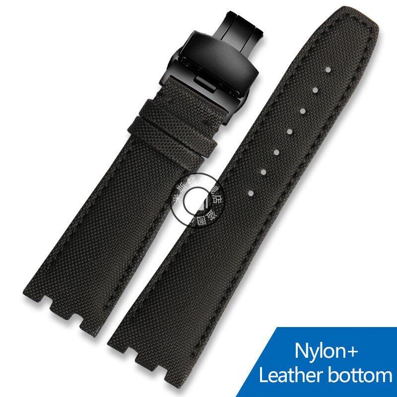 Cowhide/Crocodile Leather Watchband For MAURICE LACROIX AIKON Series - watchband.direct