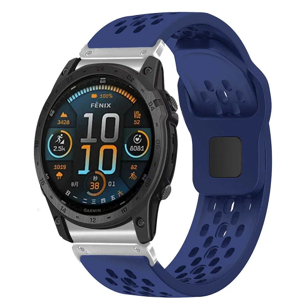 QuickFit Silicone Sport Strap for Garmin Fenix, Tactix & Forerunner