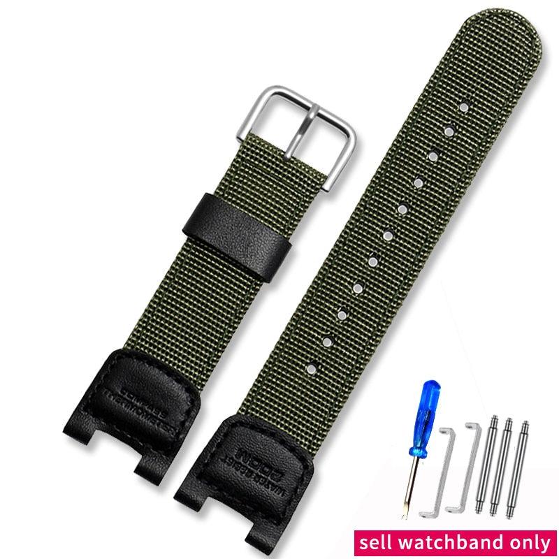 Stylish G Shock Watch Strap Leather Nylon watchband.direct