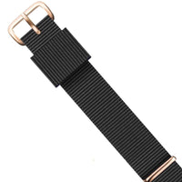 Thumbnail for Canvas Ring Silver Nylon Strap - watchband.direct