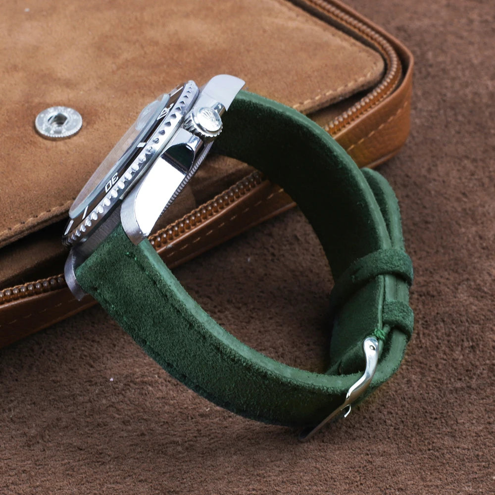 Vintage Suede Leather Watch Strap