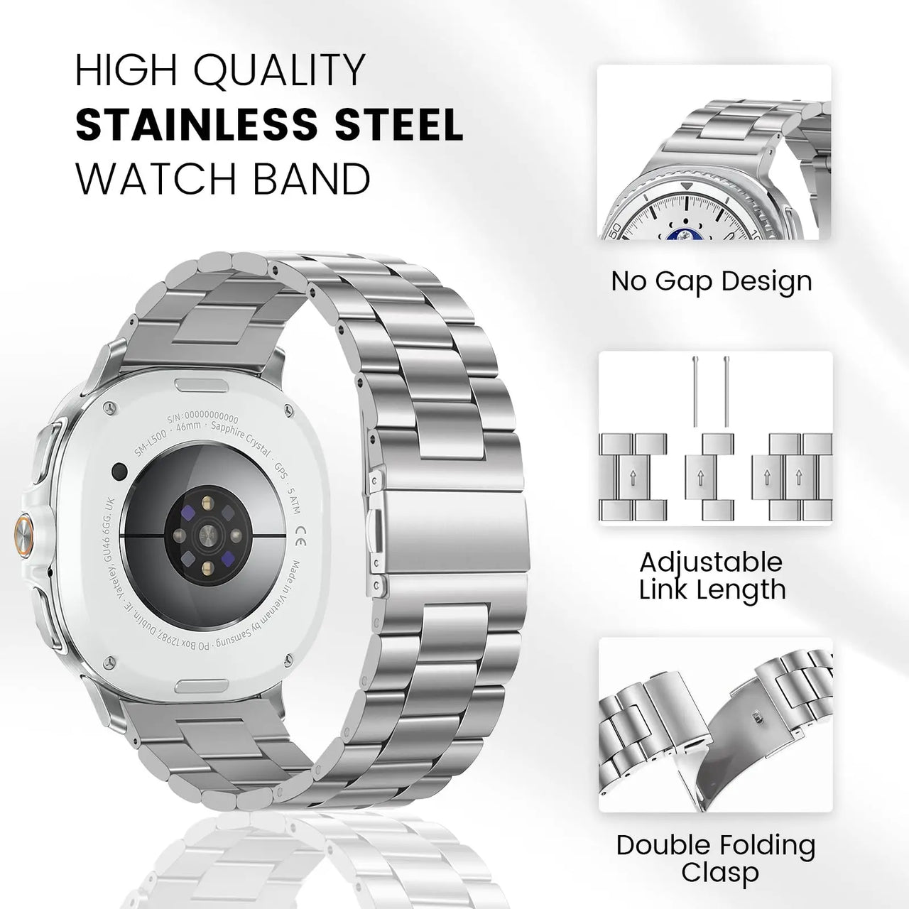 Stainless Steel Bracelet for Samsung Galaxy Watch 8 & Classic