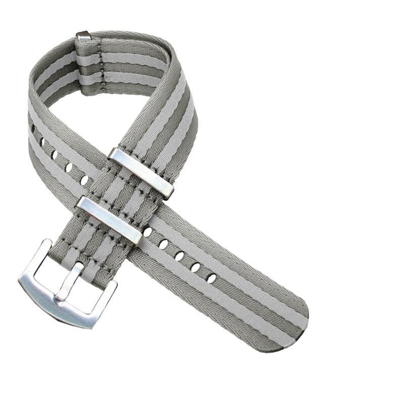 Bordered Seatbelt Nylon Strap - watchband.direct