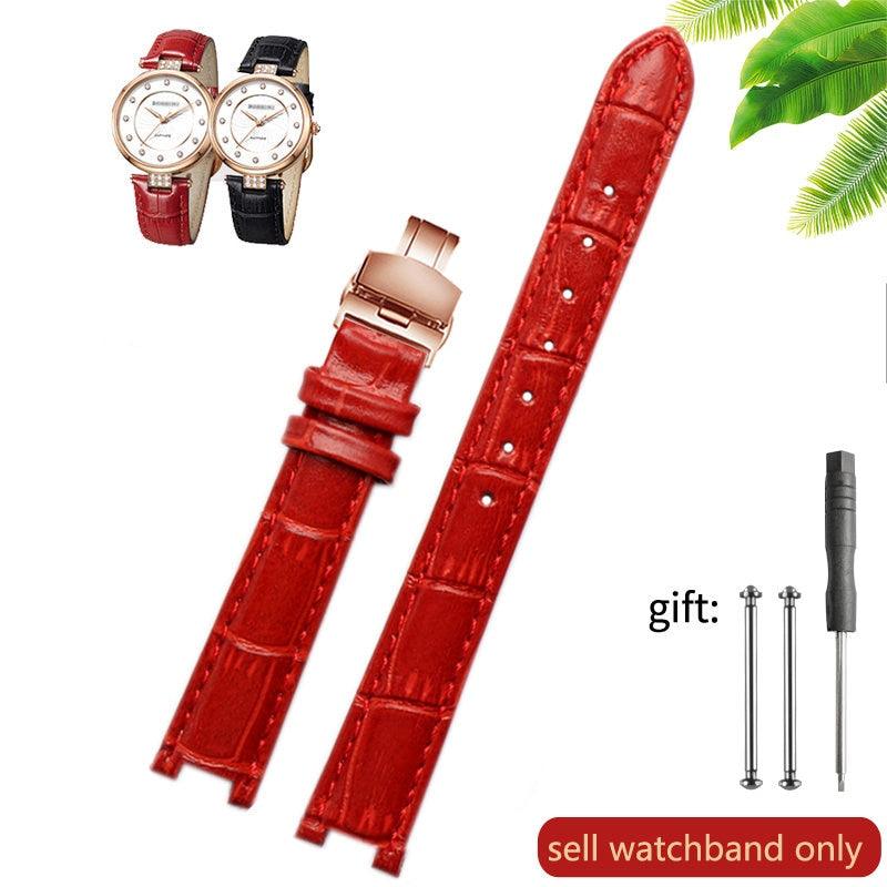 Genuine Leather Notched Womens Watch Band - watchband.direct