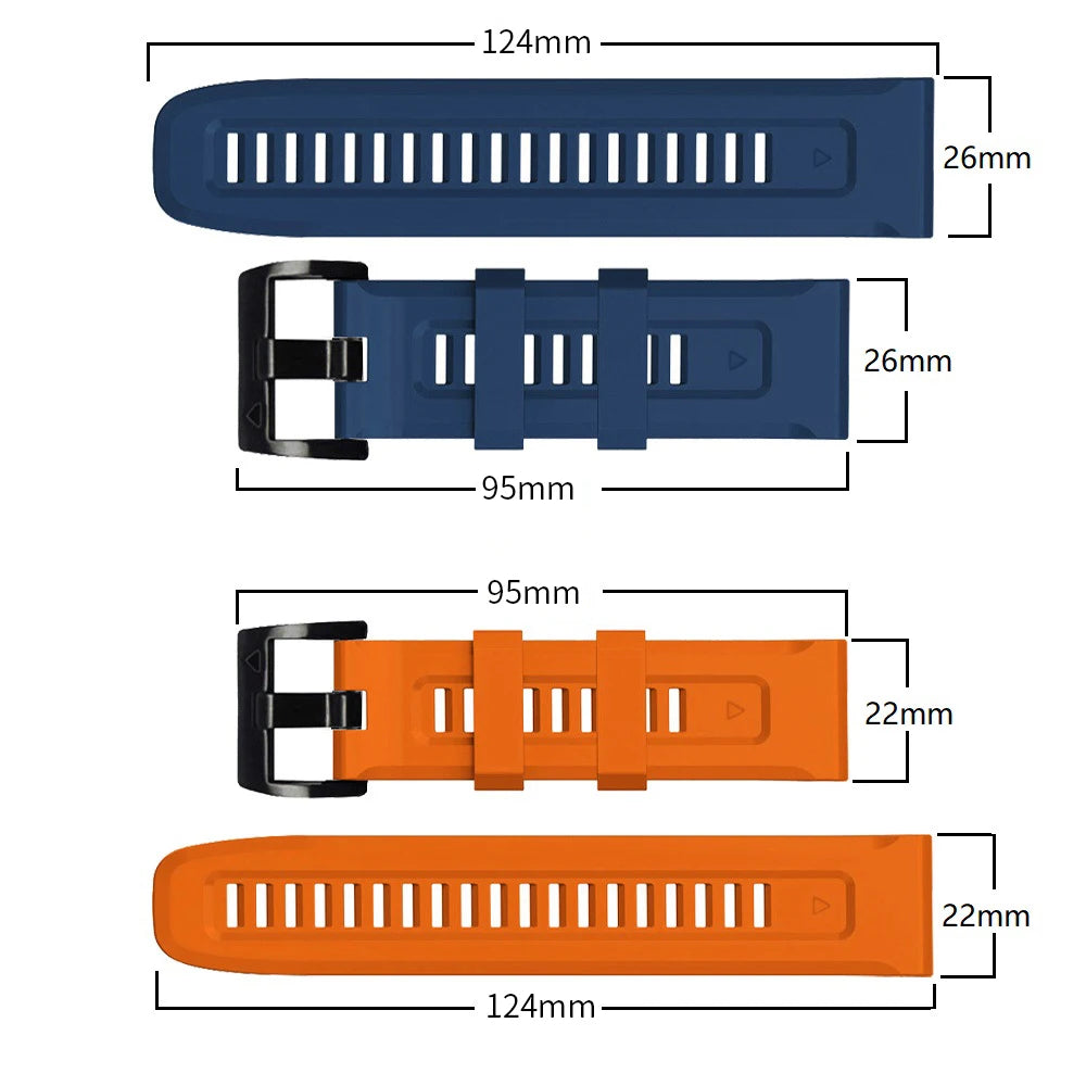 QuickFit Silicone Strap for Garmin Epix Gen 2 & Fenix