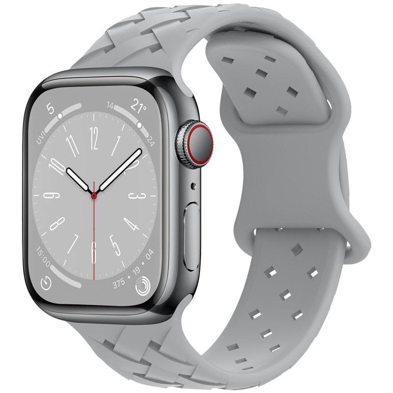 Braided Pattern Silicone Band for Apple Watch - watchband.direct