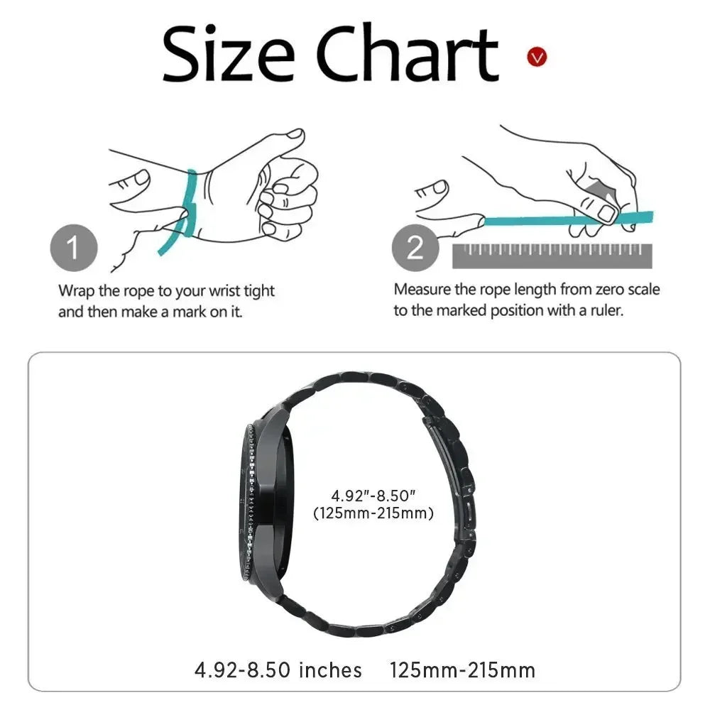 Stainless Steel Bracelet for Samsung Galaxy Watch & Huawei GT