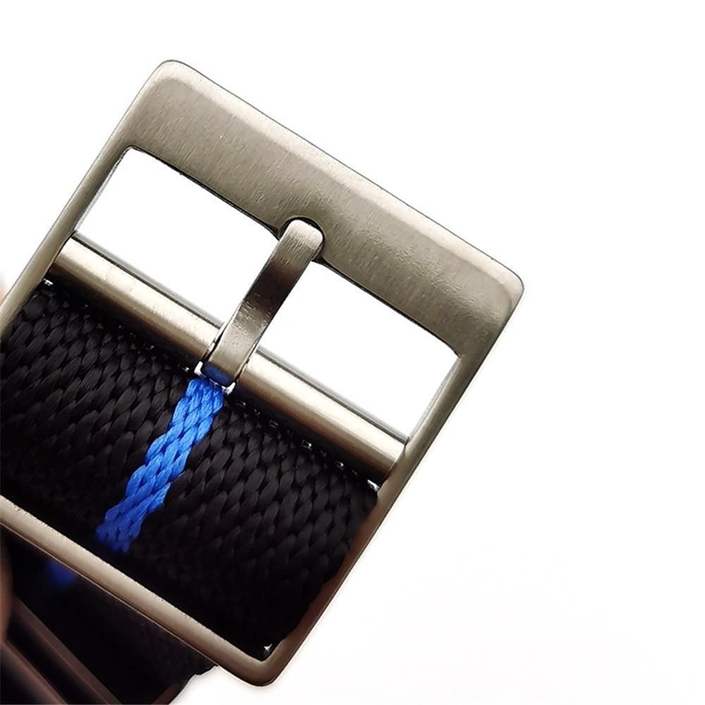 Striped Braided Nylon Seatbelt Strap - watchband.direct