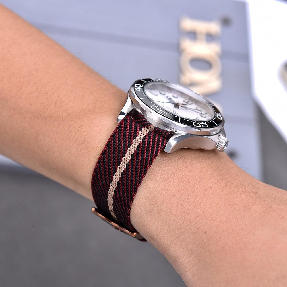 Premium Military Nylon Watchbands with Waved Buckle - watchband.direct