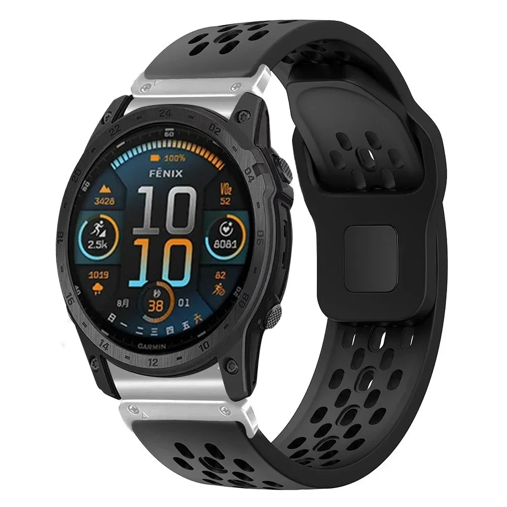 QuickFit Silicone Sport Strap for Garmin Fenix, Tactix & Forerunner