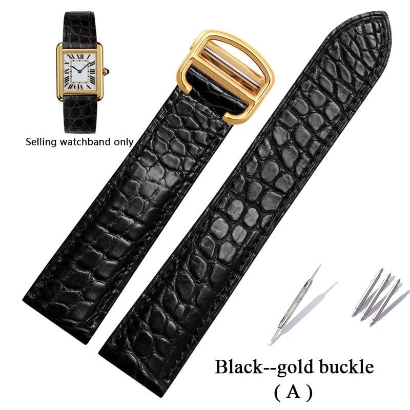 Alligator Leather Watch Band for Cartier - watchband.direct