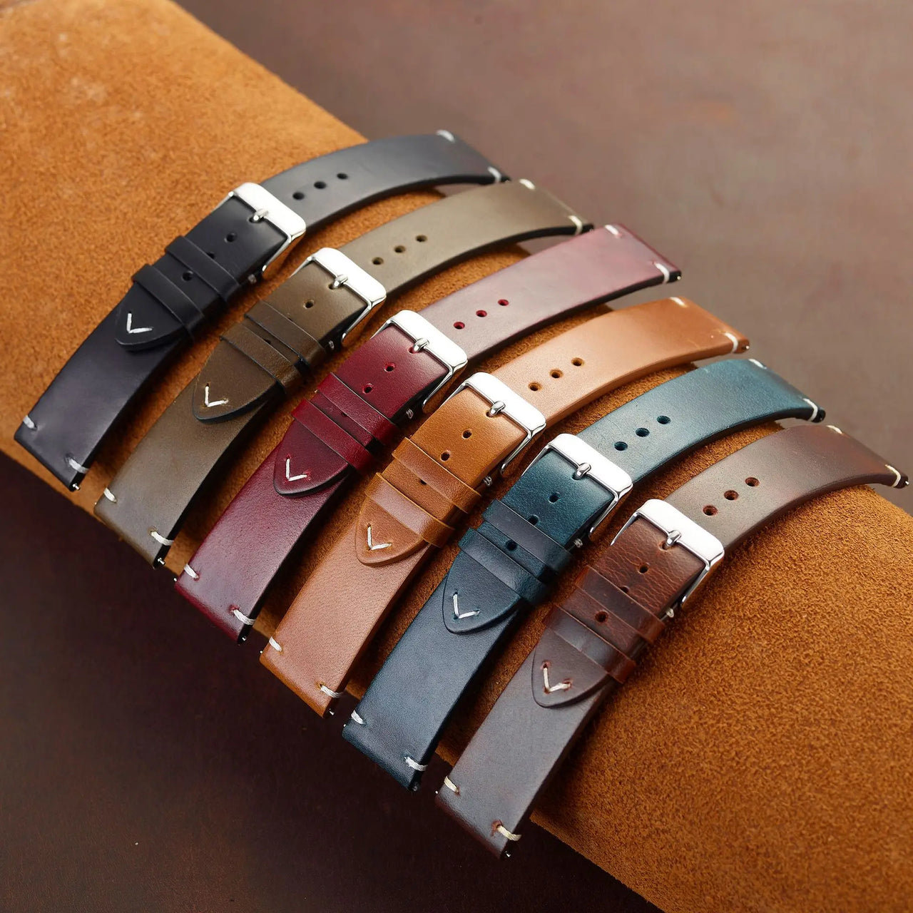 Wax Genuine Leather Quick Release Watch Strap