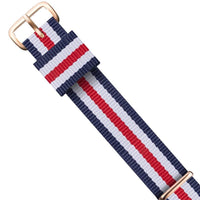 Thumbnail for Canvas Ring Rose Gold Nylon Strap - watchband.direct