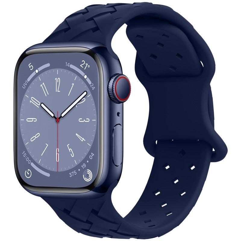 Braided Pattern Silicone Band for Apple Watch - watchband.direct