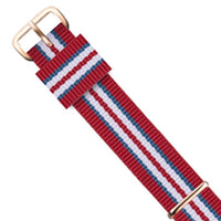 Thumbnail for Canvas Ring Rose Gold Nylon Strap - watchband.direct