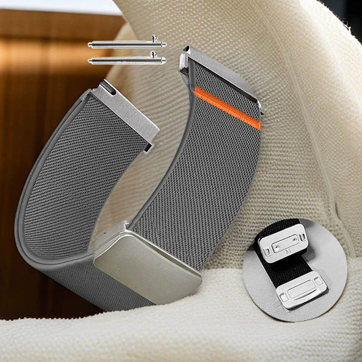 Magnetic Elastic Nylon Strap for Garmin, Samsung & Huawei