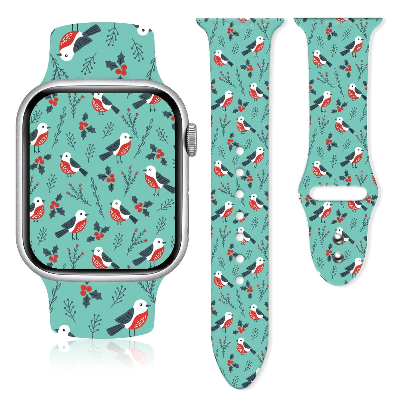Christmas Patterns Printed Silicone Apple Watch Band - watchband.direct