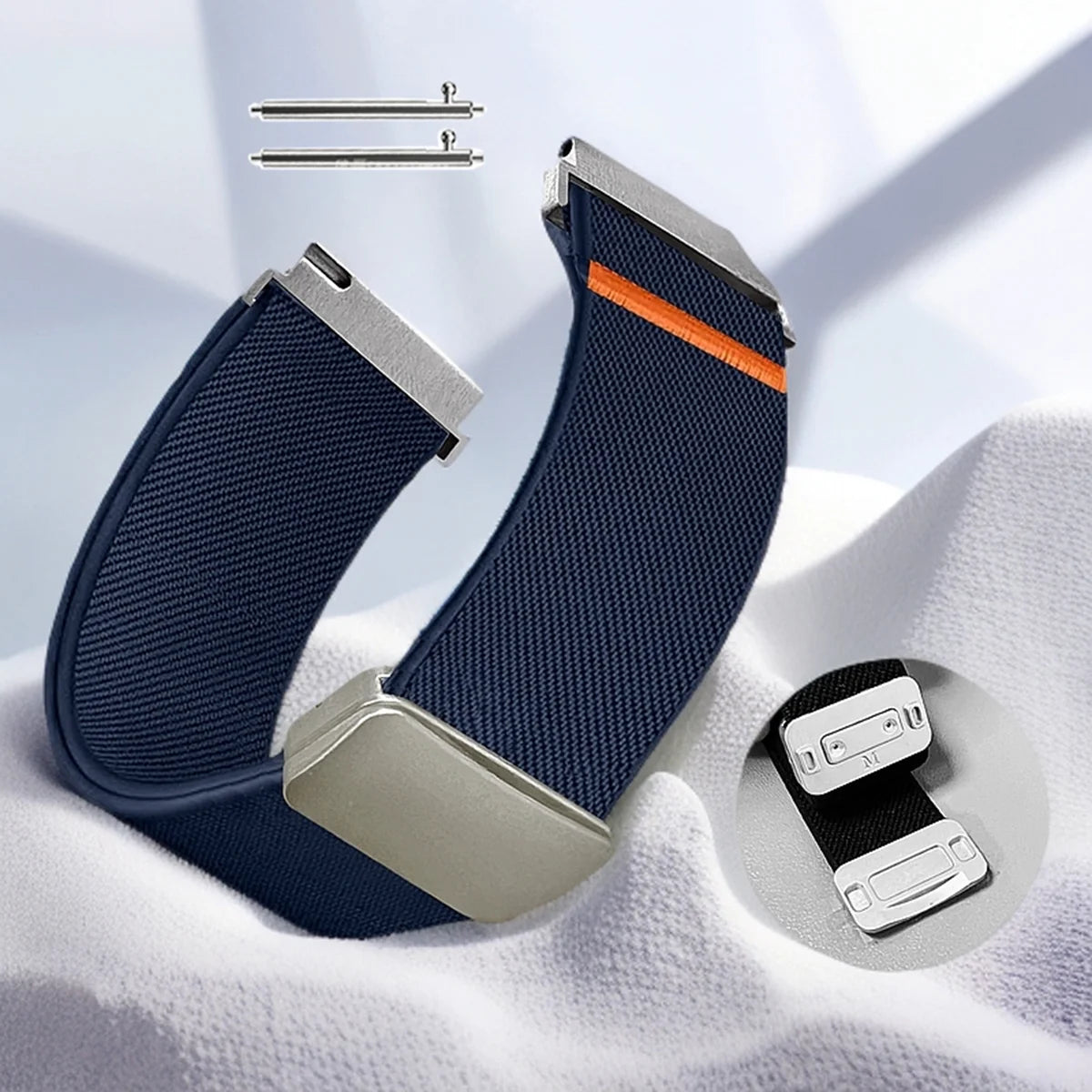 Magnetic Elastic Nylon Strap for Garmin, Samsung & Huawei