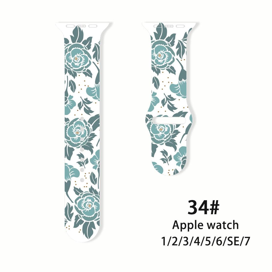 Beautiful Flower Printed Strap for Apple Watch - watchband.direct