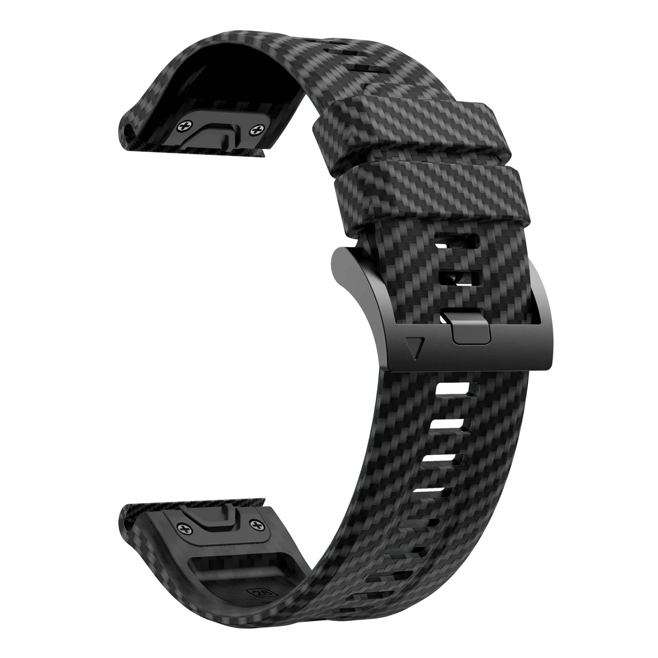 QuickFit Carbon Fiber Texture Silicone Strap for Garmin Fenix & Epix