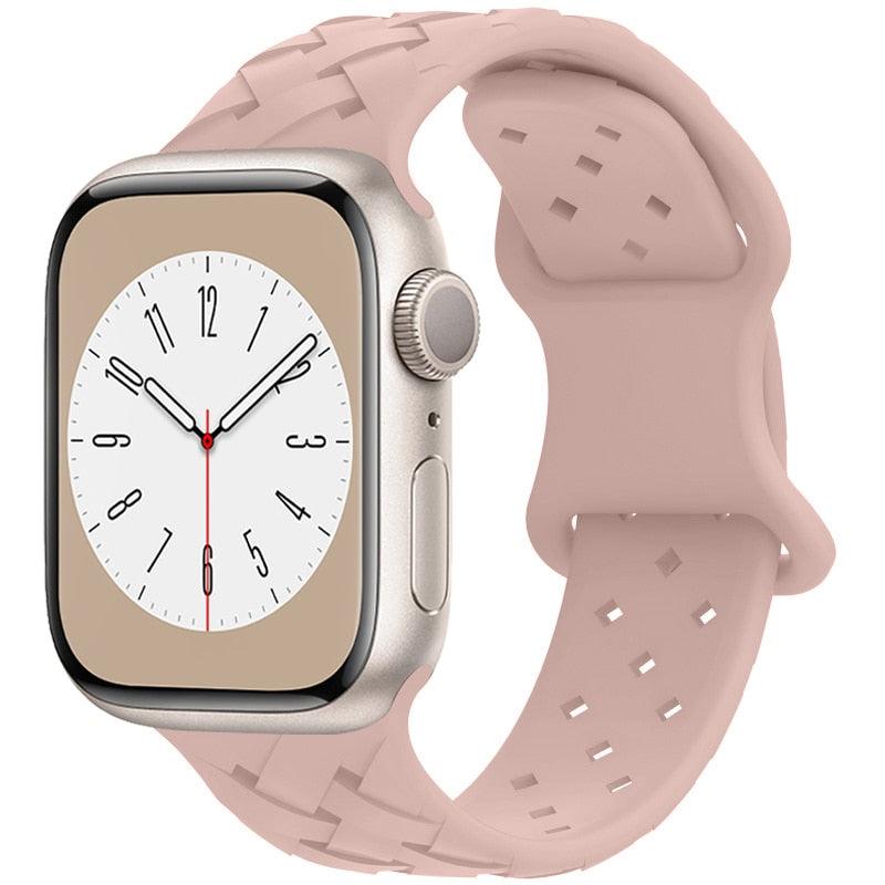 Braided Pattern Silicone Band for Apple Watch - watchband.direct